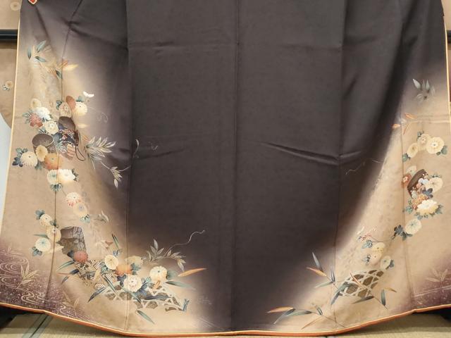 平和屋着物●豪華振袖・長襦袢セット　貝桶花文　暈し染め　金彩　やまと誂製　正絹　逸品　CABI1337th