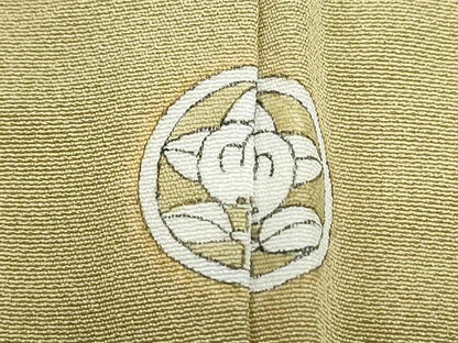 平和屋着物●上質な色無地　油色　正絹　逸品　未使用　CABI1340th