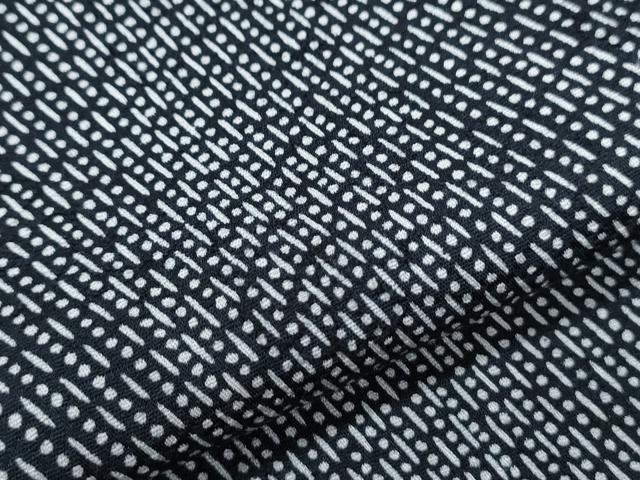 平和屋着物●上質な小紋　霞文　黒地　正絹　逸品　CABI1343th