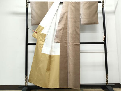 平和屋着物●上質な紬　霞間道　正絹　逸品　CABI1344th