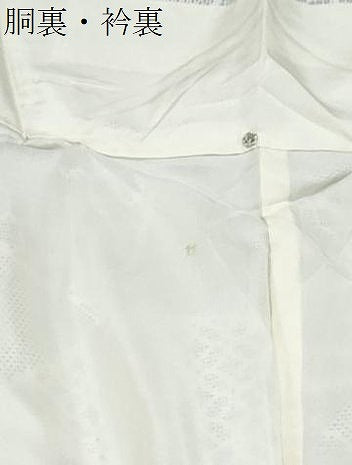 平和屋着物●本場大島紬　白大島　120亀甲　切嵌花文　正絹　逸品　CABI1345th