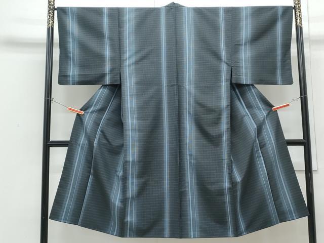 平和屋着物●男性　小紋　間道　胴抜き仕立て　洗える着物　CABI1347th