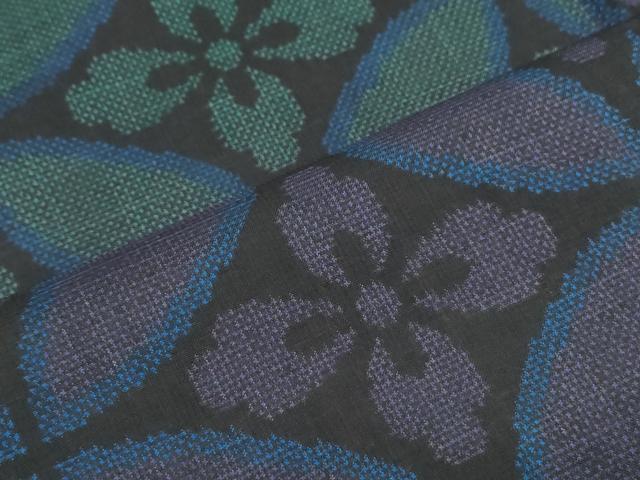 平和屋着物●本場大島紬　7マルキ　七宝花文　正絹　逸品　CABI1348th