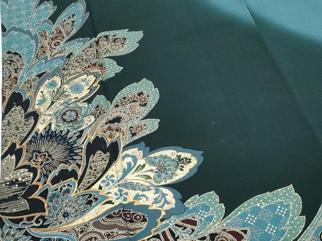 平和屋着物○豪華振袖 駒刺繍 吉祥草花文 暈し染め 金彩 正絹