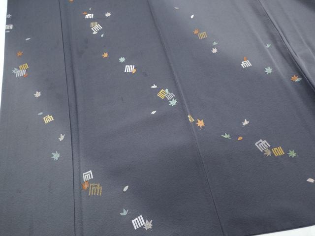 平和屋着物●訪問着　総刺繍　草花文　暈し染め　金糸　正絹　逸品　CABI1353th