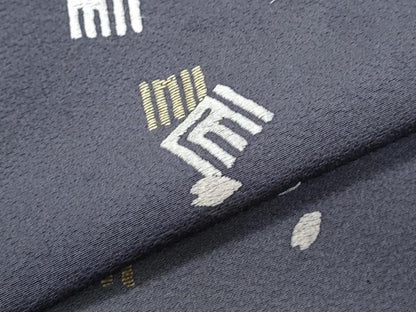 平和屋着物●訪問着　総刺繍　草花文　暈し染め　金糸　正絹　逸品　CABI1353th