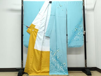 平和屋着物●豪華振袖　舞花文　暈し染め　正絹　逸品　CABI1354th