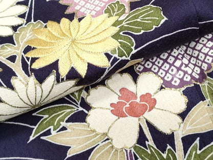 平和屋着物●豪華色留袖　駒刺繍　風景文　金彩　正絹　逸品　CABI1355th