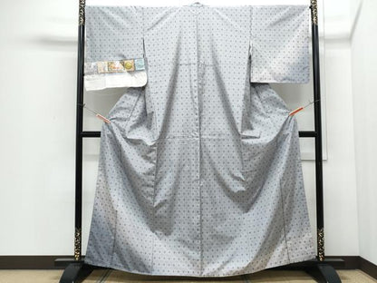 平和屋着物●本場染大島紬　訪問着　琉球絣紋様　森絹織物謹製　証紙付き　正絹　逸品　未使用　CABI1361th