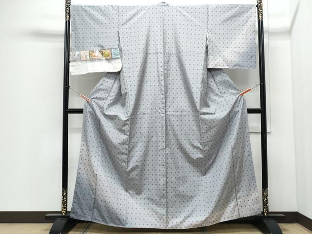 平和屋着物●本場染大島紬　訪問着　琉球絣紋様　森絹織物謹製　証紙付き　正絹　逸品　未使用　CABI1361th