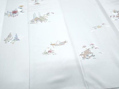 平和屋着物●訪問着　友禅　風景文　松屋扱い　正絹　逸品　CABI1369th