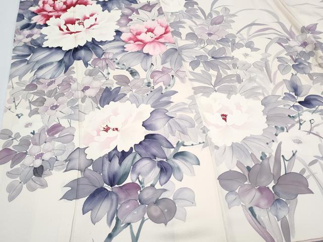 平和屋着物●豪華振袖　作家物　手描き　枝花文　正絹　逸品　CABI1370th
