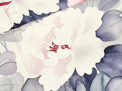 平和屋着物●豪華振袖　作家物　手描き　枝花文　正絹　逸品　CABI1370th