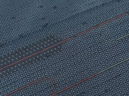 平和屋着物●上質な紬　100亀甲　エ霞文　正絹　逸品　CABI1373th