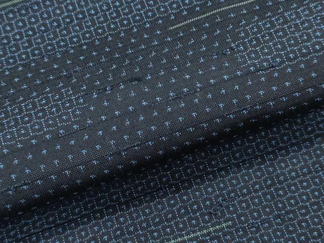 平和屋着物●上質な紬　100亀甲　エ霞文　正絹　逸品　CABI1373th