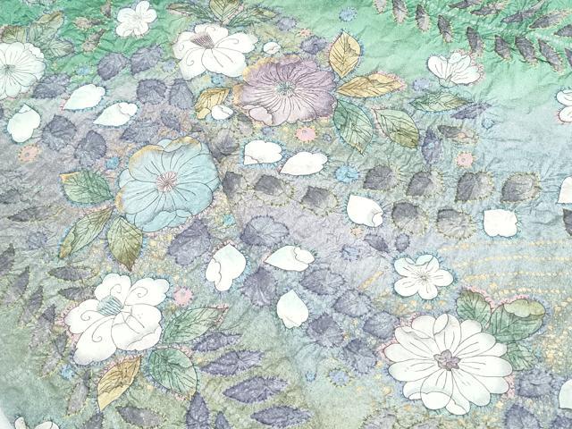 平和屋着物●訪問着　辻が花　絞り　暈し染め　金彩　正絹　逸品　CABI1374th