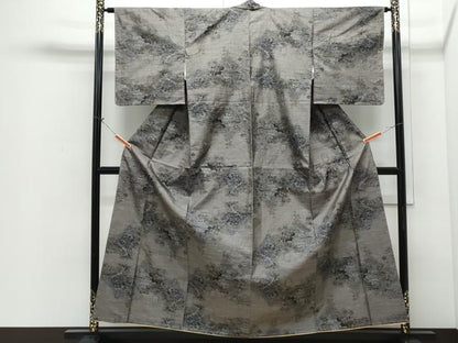 平和屋着物●本場大島紬　9マルキ　風景文　正絹　逸品　未使用　CABI1381th