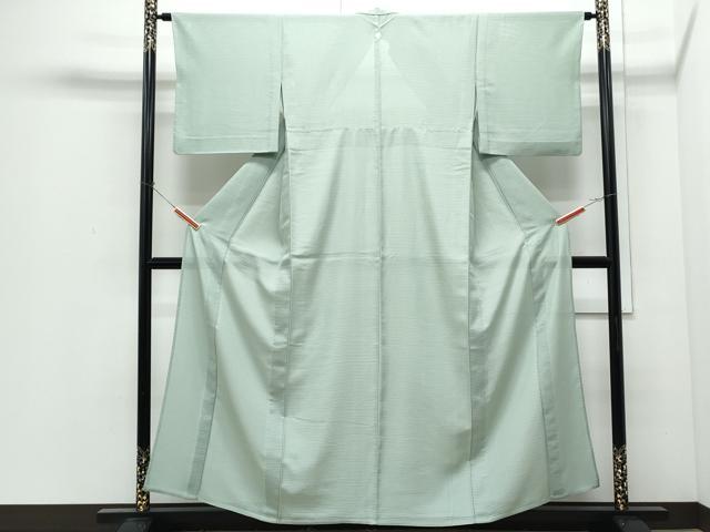 平和屋着物＊夏物　色無地　絽　裏葉柳色　洗える着物　CABI1387th
