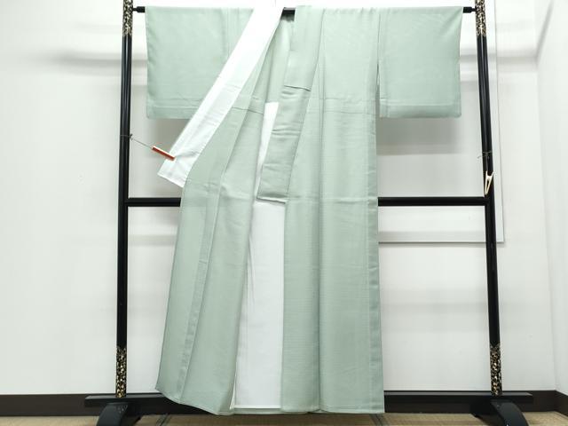 平和屋着物＊夏物　色無地　絽　裏葉柳色　洗える着物　CABI1387th