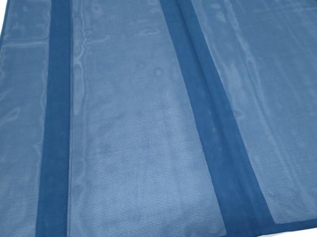 平和屋着物＊夏物　色無地　絽　濃藍色　洗える着物　未使用　CABI1388th