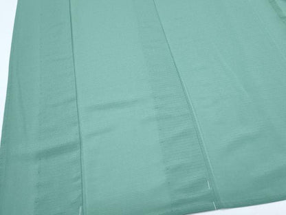 平和屋着物＊夏物　色無地　絽縮緬　薄緑色　ロング丈　洗える着物　未使用　CABI1392th