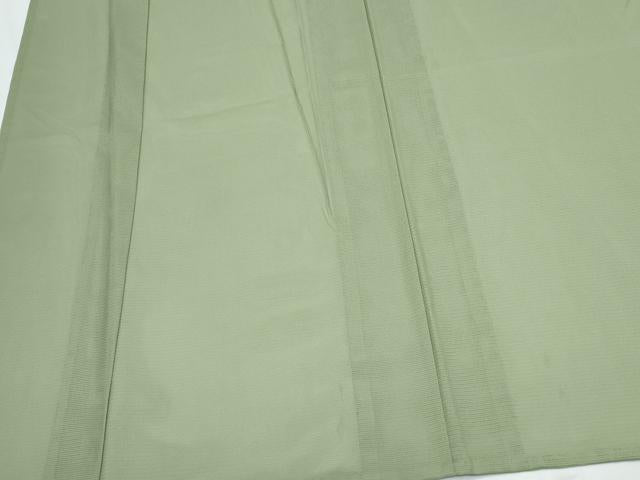 平和屋着物＊夏物　色無地　絽　苗色　正絹　逸品　CABI1396th