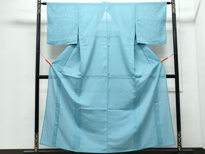平和屋着物＊夏物　色無地　絽　空色　さんび謹製　洗える着物　CABI1400th