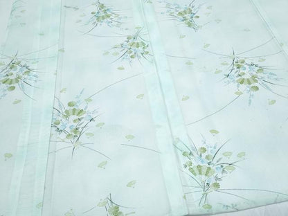 平和屋着物＊夏物　小紋　絽　扇面花文　洗える着物　CABI1413th