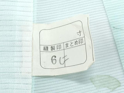 平和屋着物＊夏物　小紋　絽　扇面花文　洗える着物　CABI1413th
