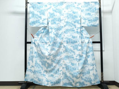 平和屋着物＊夏物　小紋　絽　松　洗える着物　CABI1414th