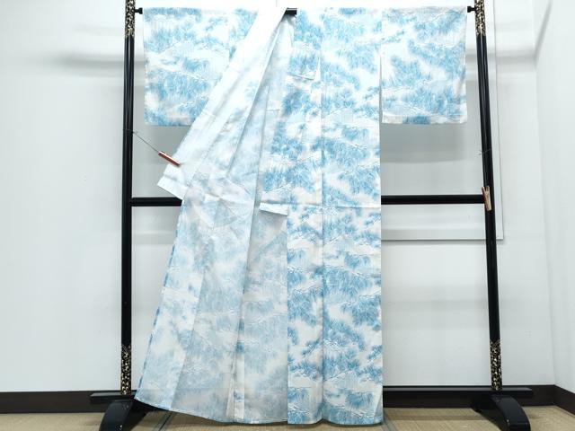 平和屋着物＊夏物　小紋　絽　松　洗える着物　CABI1414th