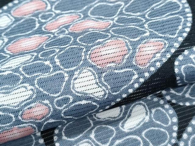 平和屋着物＊夏物　小紋　絽　石畳文　洗える着物　CABI1415th