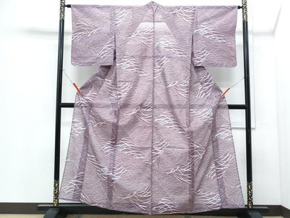 平和屋着物＊夏物　小紋　絽　切嵌芝草文　洗える着物　CABI1418th