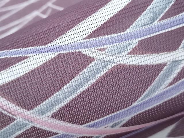 平和屋着物＊夏物　小紋　絽　切嵌芝草文　洗える着物　CABI1418th