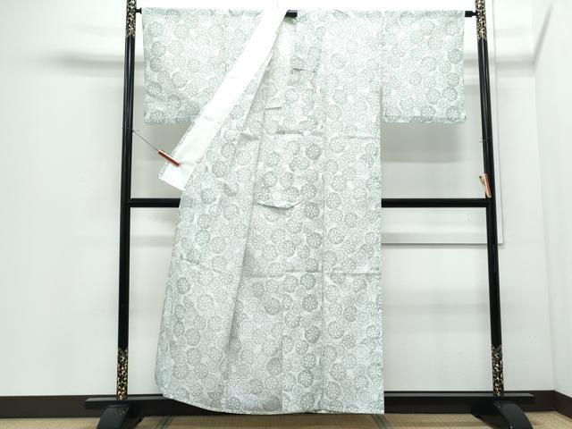 平和屋着物＊夏物　小紋　絽　源氏車　洗える着物　CABI1420th