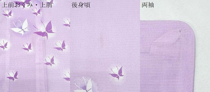 平和屋着物＊夏物　訪問着　絽　舞蝶文　洗える着物　CABI1423th