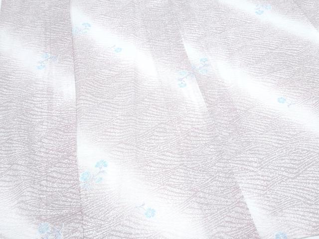 平和屋着物＊夏物　小紋　絽　草花文　洗える着物　CABI1425th