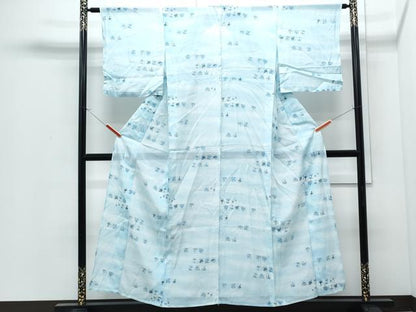 平和屋着物＊夏物　小紋　絽　吉祥草花文　CABI1426th
