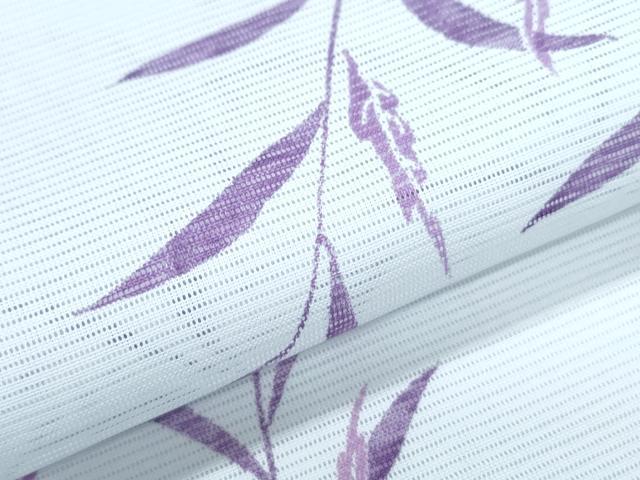 平和屋着物＊夏物　小紋　絽　草葉文　洗える着物　CABI1428th