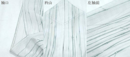 平和屋着物＊夏物　小紋　絽　竹　洗える着物　CABI1432th