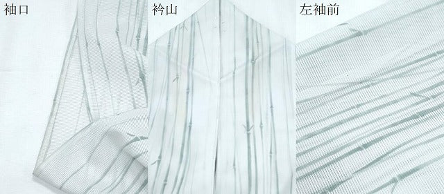 平和屋着物＊夏物　小紋　絽　竹　洗える着物　CABI1432th