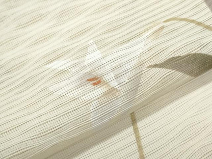 平和屋着物＊夏物　訪問着　変わり紋絽　草花文　正絹　逸品　CABI1435th