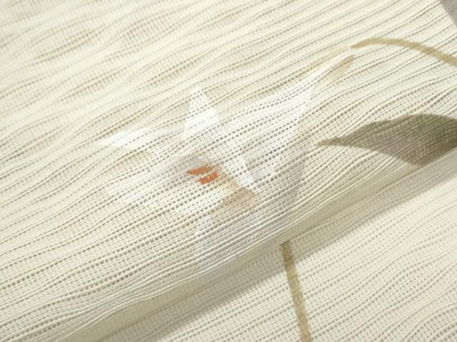 平和屋着物＊夏物　訪問着　変わり紋絽　草花文　正絹　逸品　CABI1435th