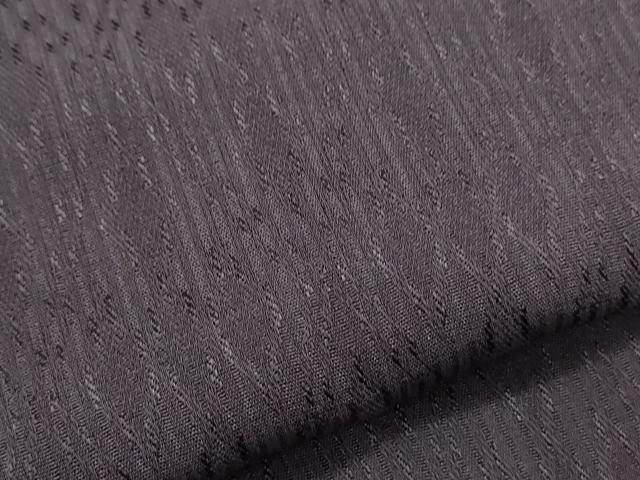 平和屋着物＊夏物　色無地　菱文紗　黒鳶色　正絹　逸品　CABI1436th