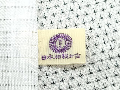 平和屋着物＊夏物　白鷹お召　蚊絣　正絹　逸品　CABI1449th