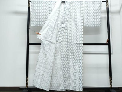 平和屋着物＊夏物　小紋　紗　吉祥間道　洗える着物　CABI1451th