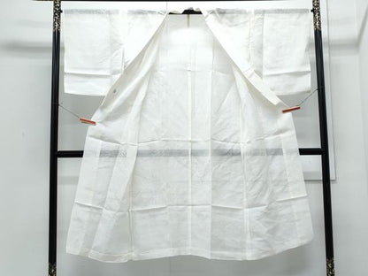 平和屋着物＊夏物　長襦袢　草花紋紗　生成り色　逸品　CABI1452th