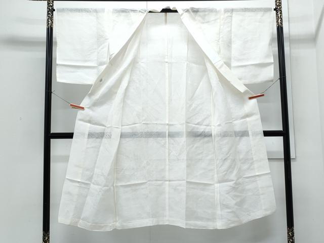 平和屋着物＊夏物　長襦袢　草花紋紗　生成り色　逸品　CABI1452th