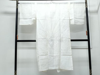 平和屋着物＊夏物　長襦袢　草花紋紗　生成り色　逸品　CABI1452th