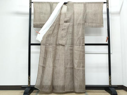 平和屋着物＊夏物　小紋・浴衣兼用　作家物　格子文　正絹　逸品　CABI1455th